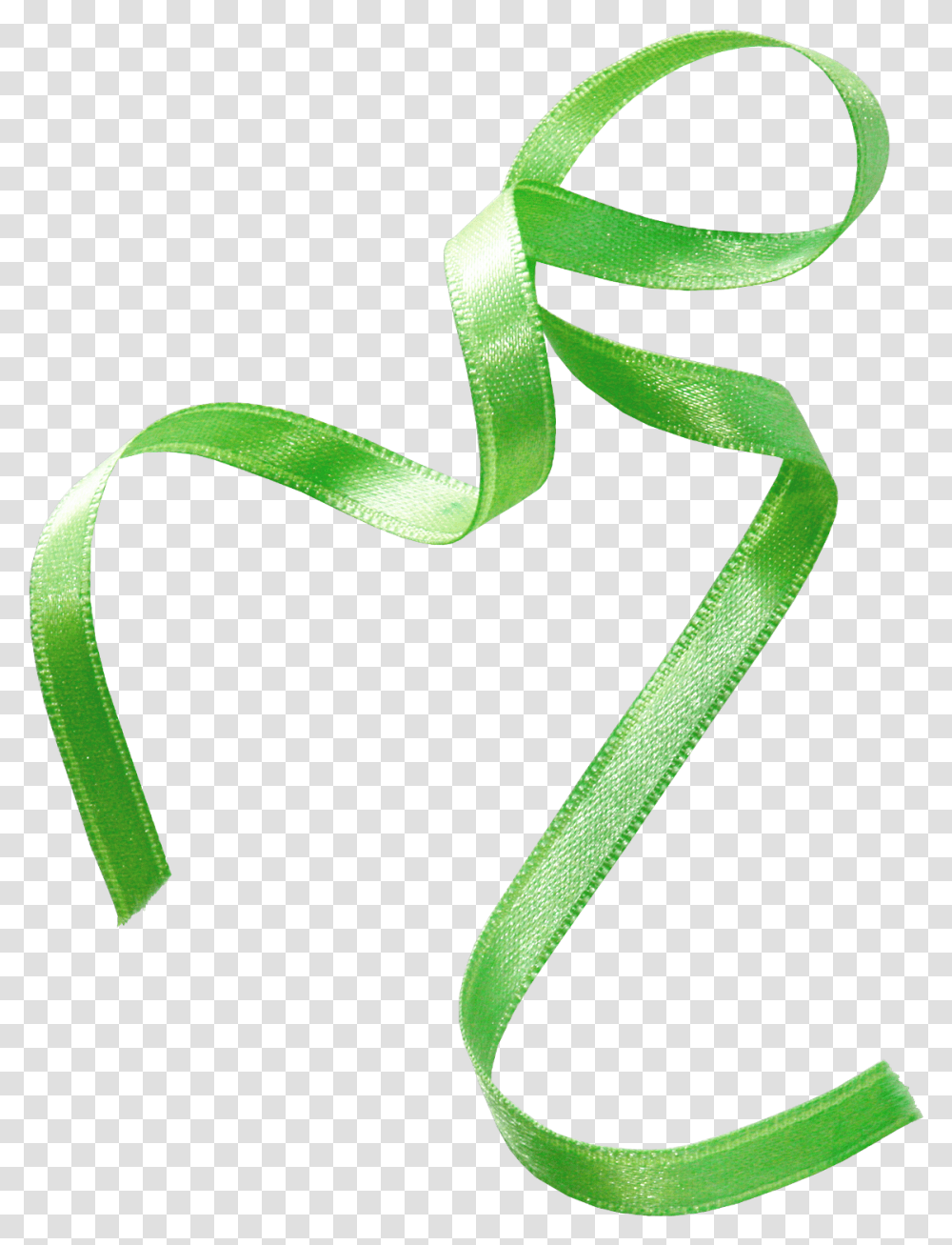 Ribbon Green Silk Floating Green Ribbon Download Ribbon, Strap, Snake, Reptile, Animal Transparent Png