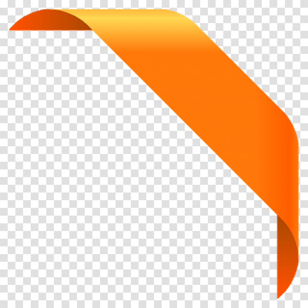 Ribbon Light Orange Corner Orange, Label Transparent Png