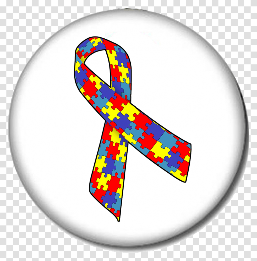 Ribbon Print Pin Back Button Puzzle Autism Awareness Trastorno Del Espectro Autista Simbolo, Alphabet, Text, Symbol, Logo Transparent Png