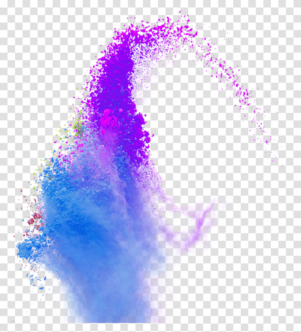 Ribbon Smoke Colorful Watercolor Power Colorsplash Color Smoke Vector, Purple, Ornament, Light, Pattern Transparent Png
