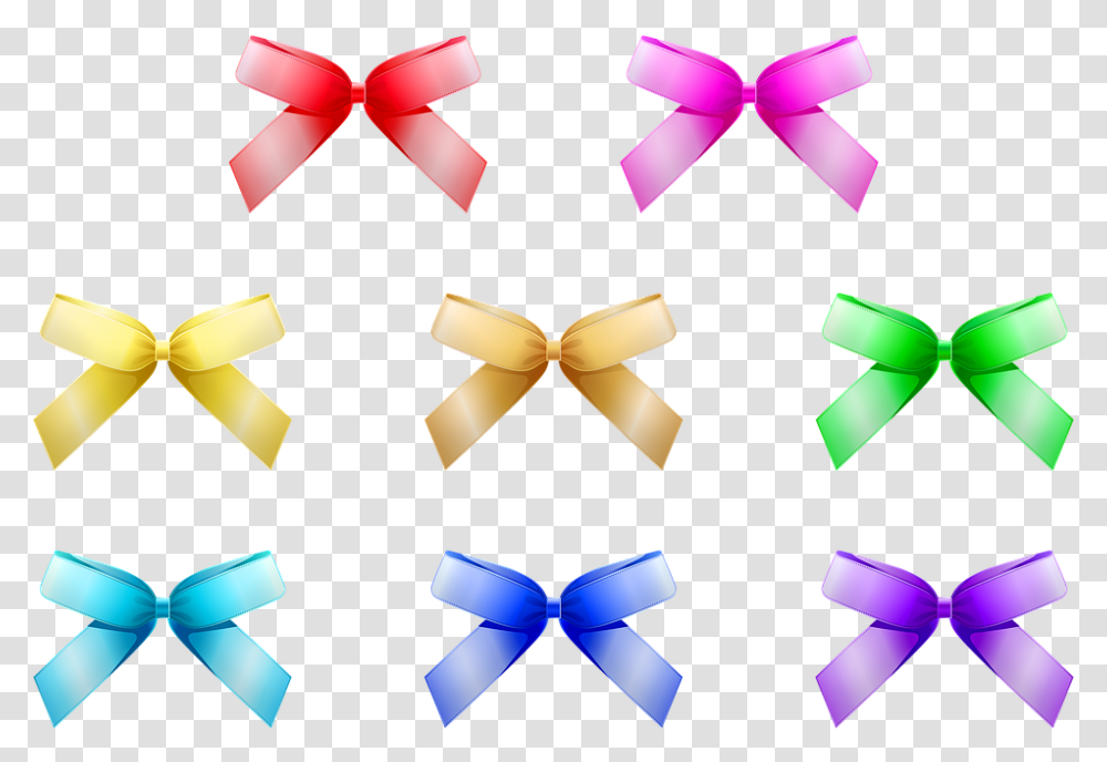 Ribbons Bows Colorful Hair Bow Ribbon Decorative, Tie, Accessories, Accessory, Necktie Transparent Png