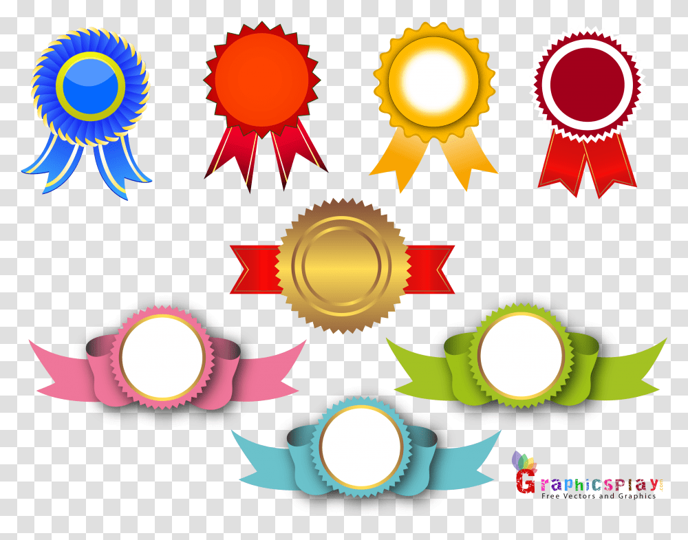 Ribbons, Logo, Trademark, Gold Transparent Png