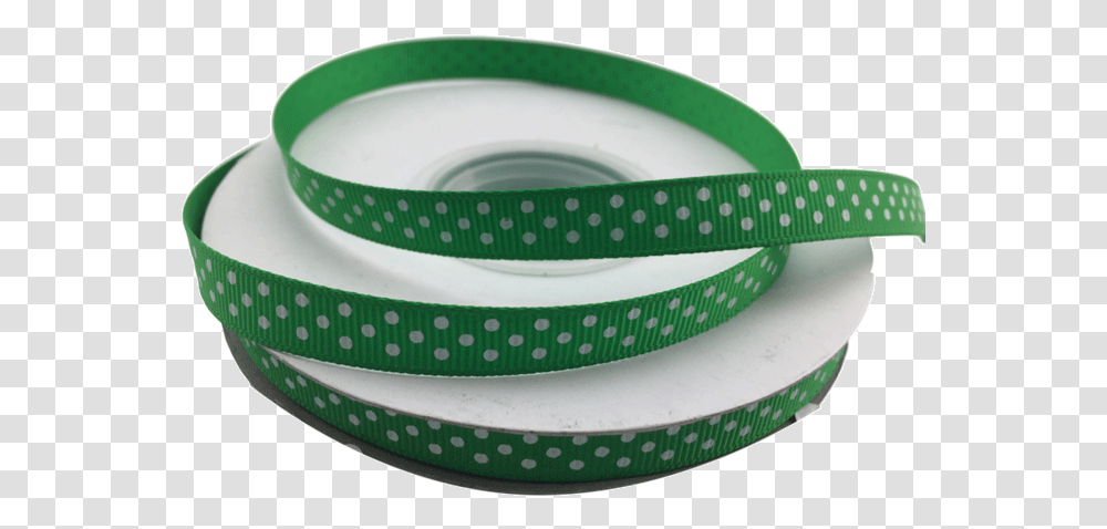 Ribbons Tag Green And White Polka Dots Grosgrain Buckle, Belt, Accessories, Accessory, Birthday Cake Transparent Png