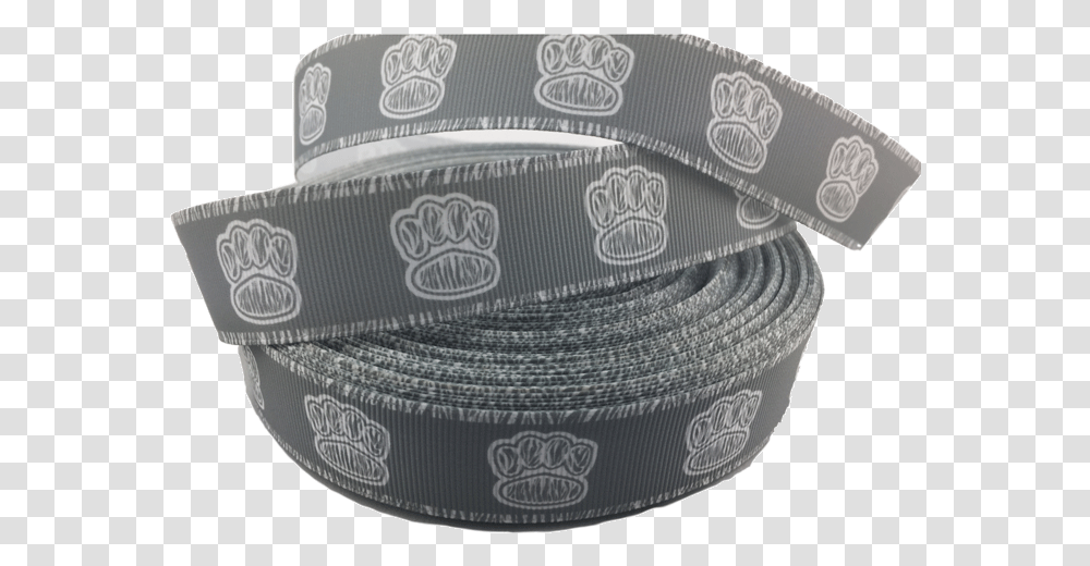 Ribbons Tag Grey Paw Print Grosgrain Ribbons 1 Solid Belt, Apparel, Baseball Cap, Hat Transparent Png