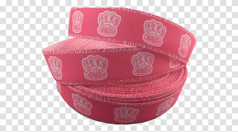 Ribbons Tag Pink Paw Print Grosgrain Ribbons 1 Solid Headband, Baseball Cap, Hat, Apparel Transparent Png