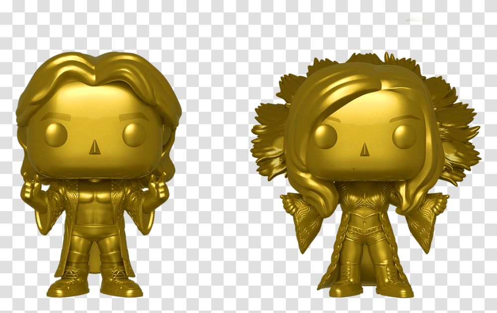 Ric And Charlotte Flair Funko Pop, Toy, Figurine, Gold, Helmet Transparent Png
