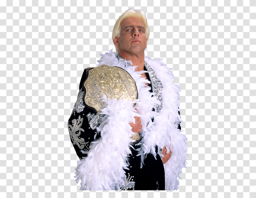 Ric Flair In Robe, Apparel, Scarf, Feather Boa Transparent Png