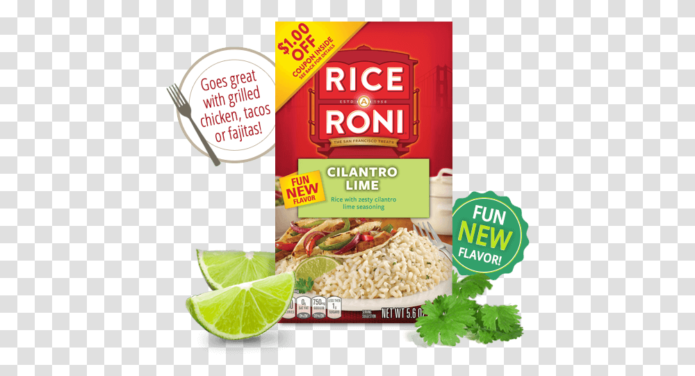 Rice A Roni Cilantro Lime, Plant, Noodle, Pasta, Food Transparent Png