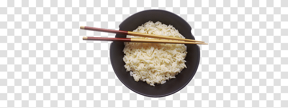 Rice Background Bowl Of Rice With Chopsticks, Plant, Vegetable, Food, Meal Transparent Png