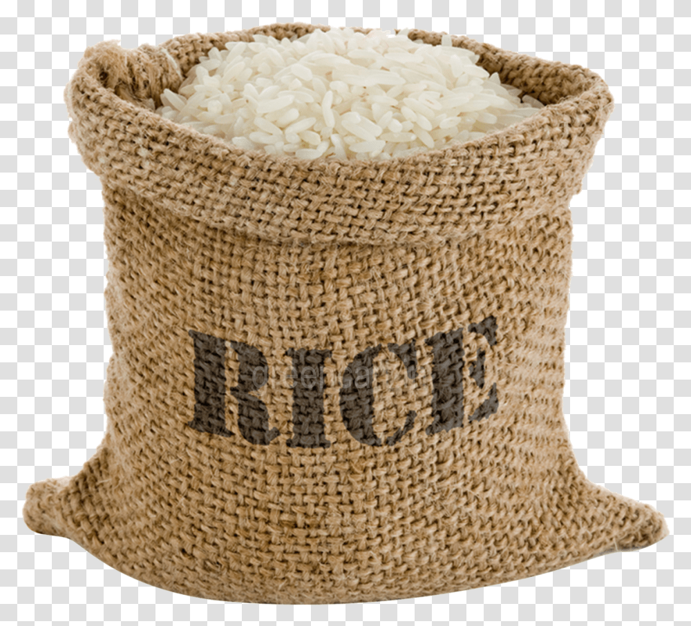 Rice Background Jute Rice Bag, Sack, Plant, Rug, Vegetable Transparent Png