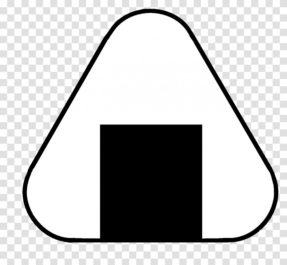 Rice Ball Clipart Black And White, Lamp, Triangle Transparent Png