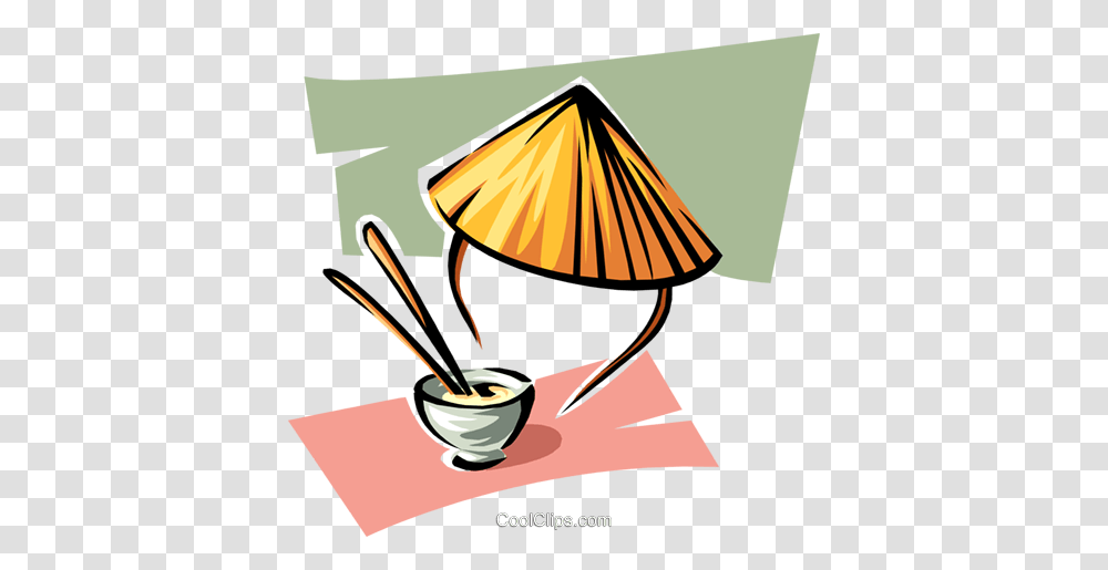 Rice Bowl And Chinese Hat Royalty Free Vector Clip Art, Lamp, Advertisement, Poster, Paper Transparent Png