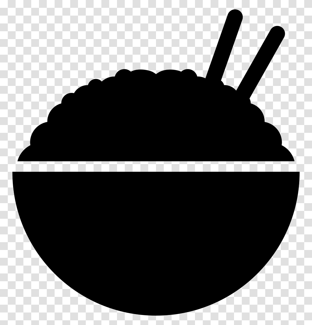 Rice Bowl With Chopsticks Icon Free Download, Silhouette, Food, Smoke Transparent Png