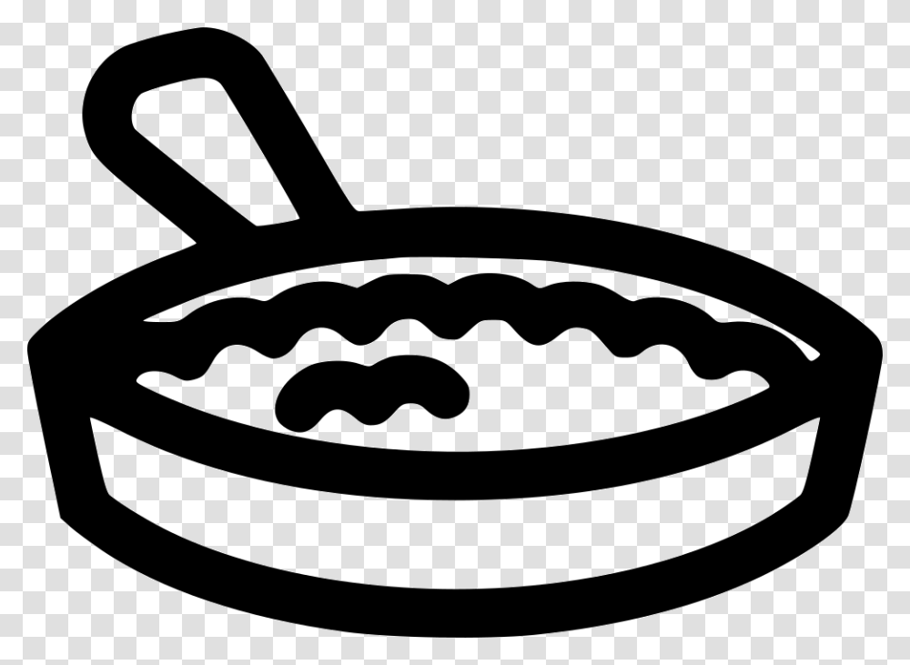 Rice Clipart Black And White Fried Icon, Frying Pan, Wok, Curling, Sport Transparent Png