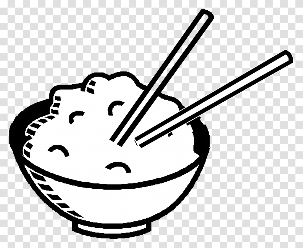 Rice Clipart Black And White Rice Clip Art, Bowl, Soup Bowl, Dish, Meal Transparent Png