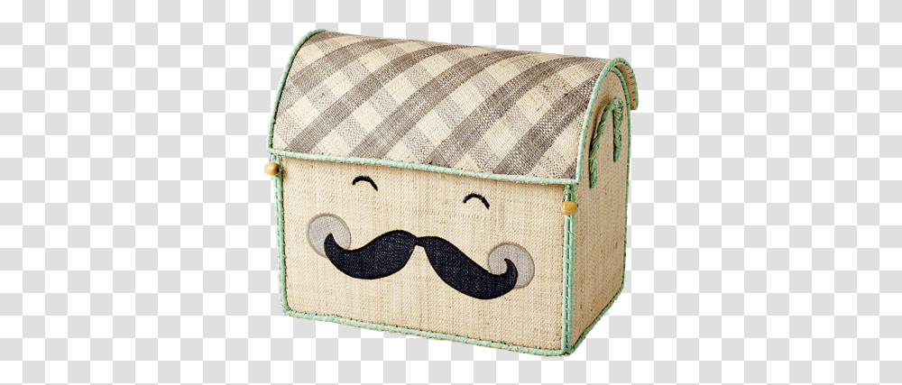 Rice Dk Toy Basket Natural With Smiling Moustache S Basket, Cushion, Pillow, Purse, Handbag Transparent Png