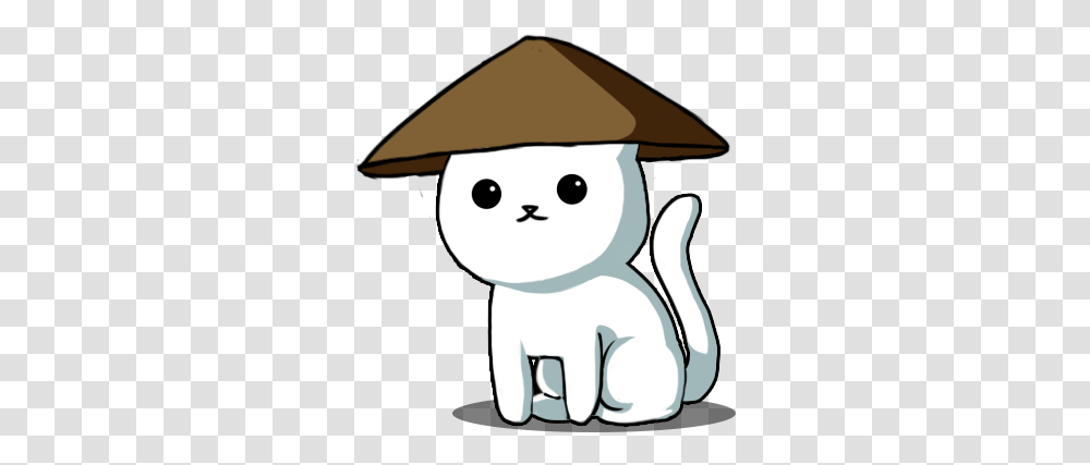 Rice Hat Cat With Birthday Hat, Clothing, Apparel, Snowman, Winter Transparent Png