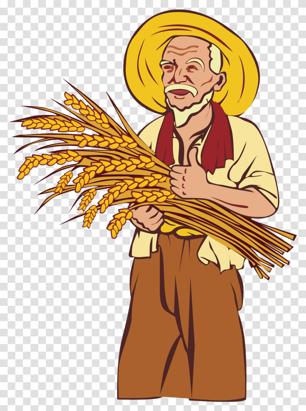 Rice Icon Farmer Clipart, Person, Hug, Costume Transparent Png