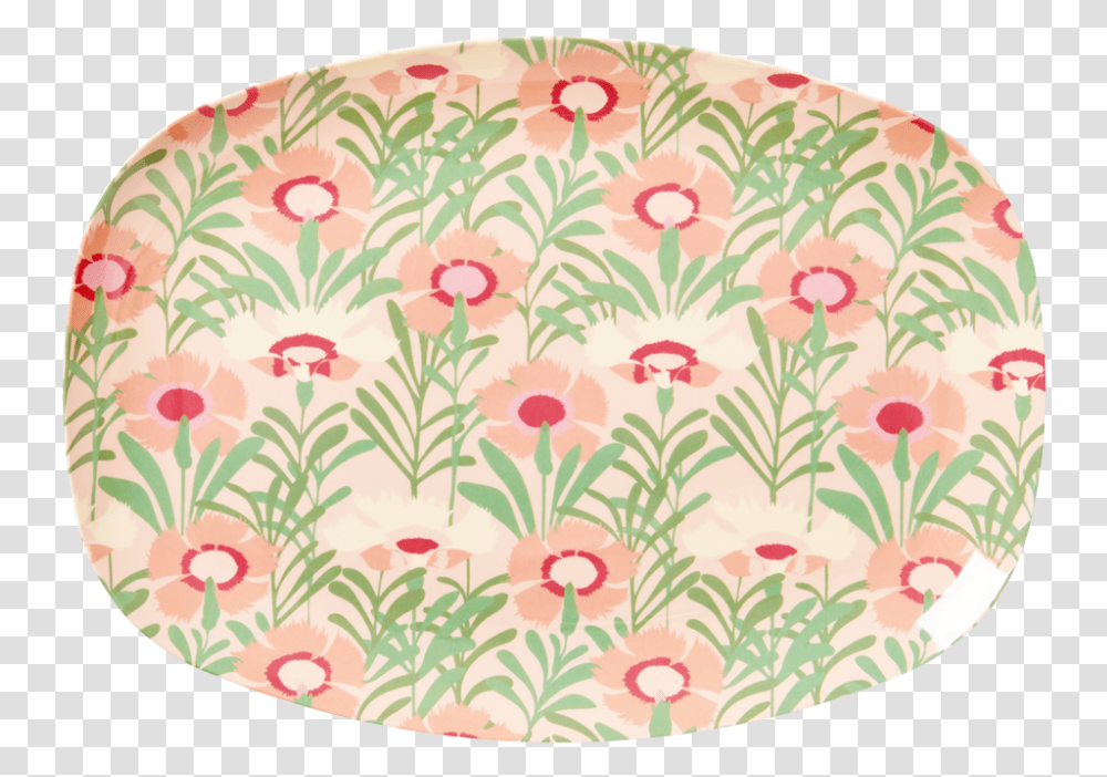 Rice Rectangular Melamine Plate Rice Rectangular Melamine Plate With Vintage Florals, Rug, Pattern, Floral Design Transparent Png