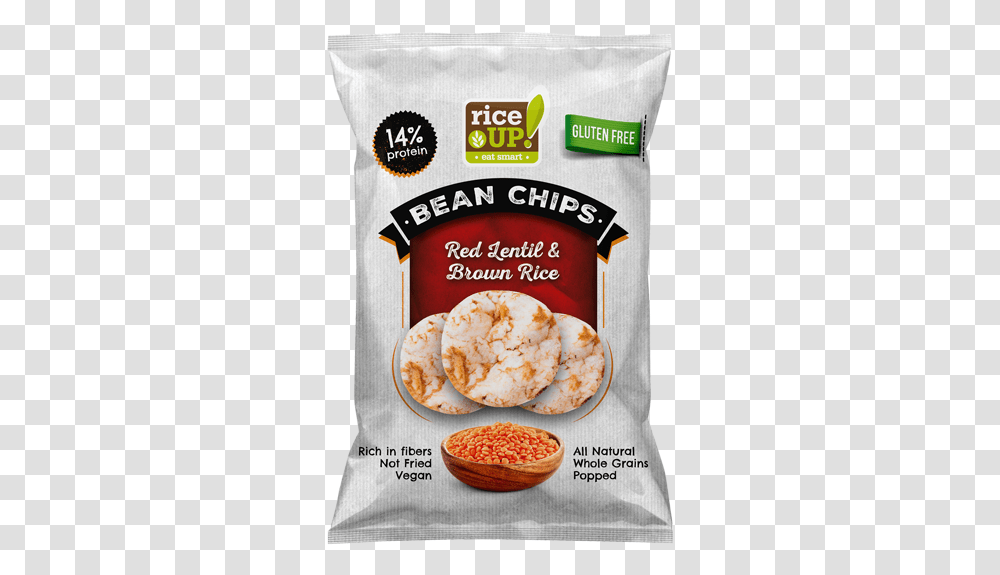Rice Up Bean Chips Red Lentil Amp Brown Rice 60g Brown Rice Protein Chips, Plant, Food, Produce, Vegetable Transparent Png