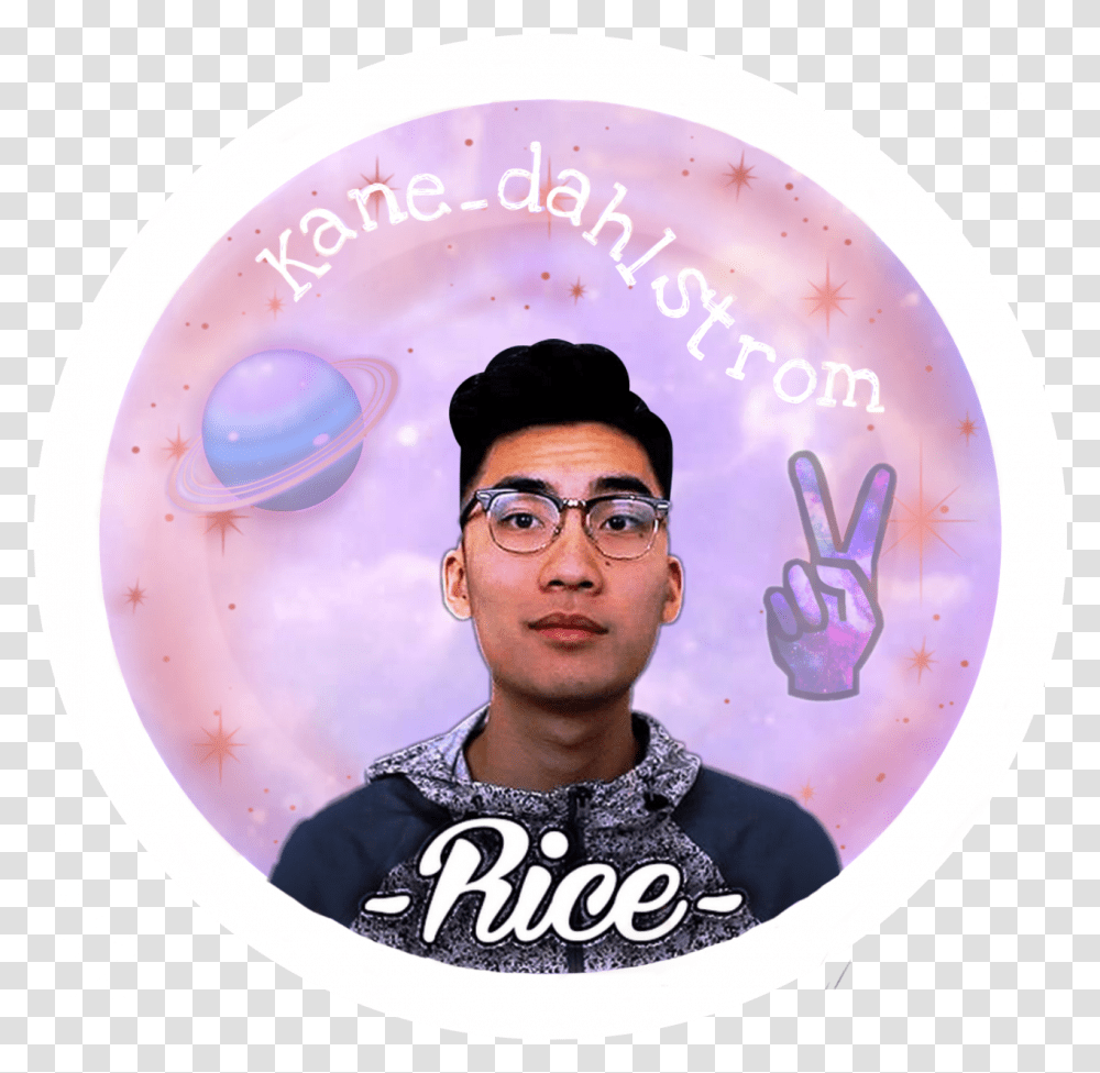 Ricegum Icons Sticker V Sign, Person, Disk, Logo, Symbol Transparent Png