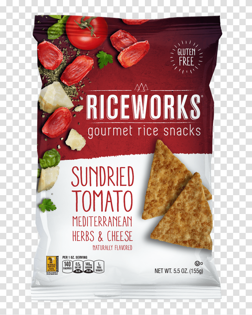 Riceworks Sundried Tomato Mediterranean Herbs Amp Rice Chips Sweet Chili, Bread, Food, Plant, Tortilla Transparent Png