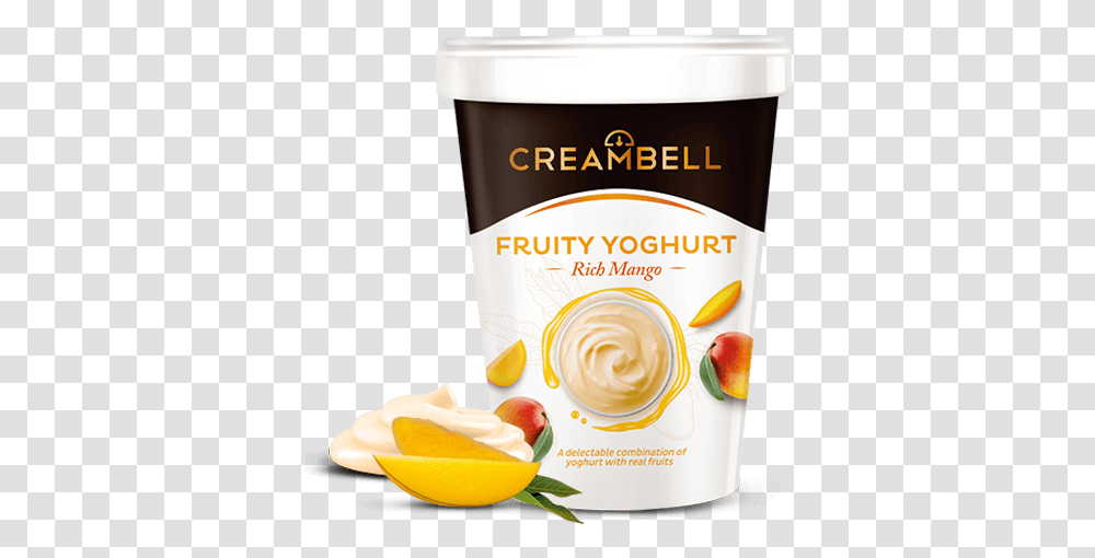 Rich Mango Creambell Yoghurt Exotic Wildberry, Food, Mayonnaise, Dessert, Creme Transparent Png