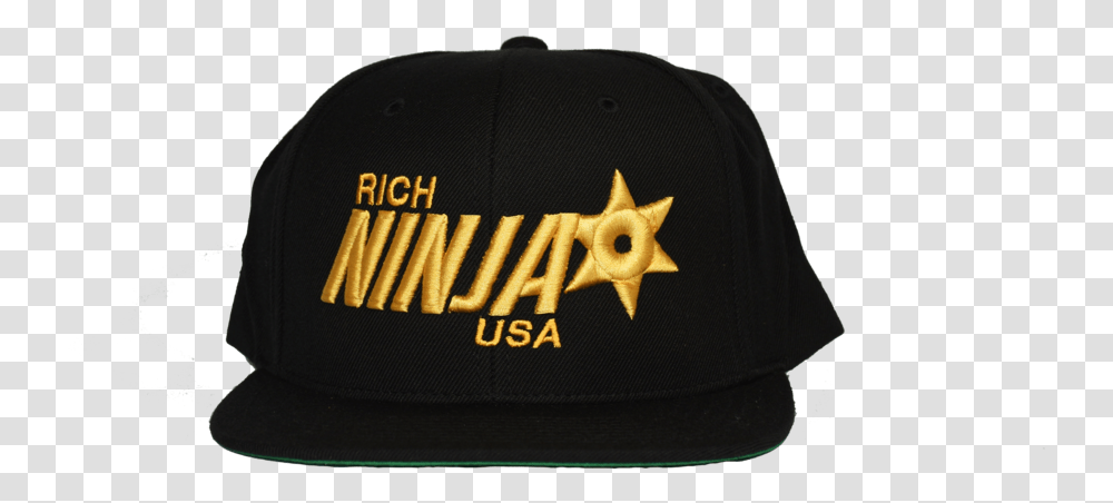 Rich Ninja Star Snapback Black Download Baseball Cap, Apparel, Hat Transparent Png