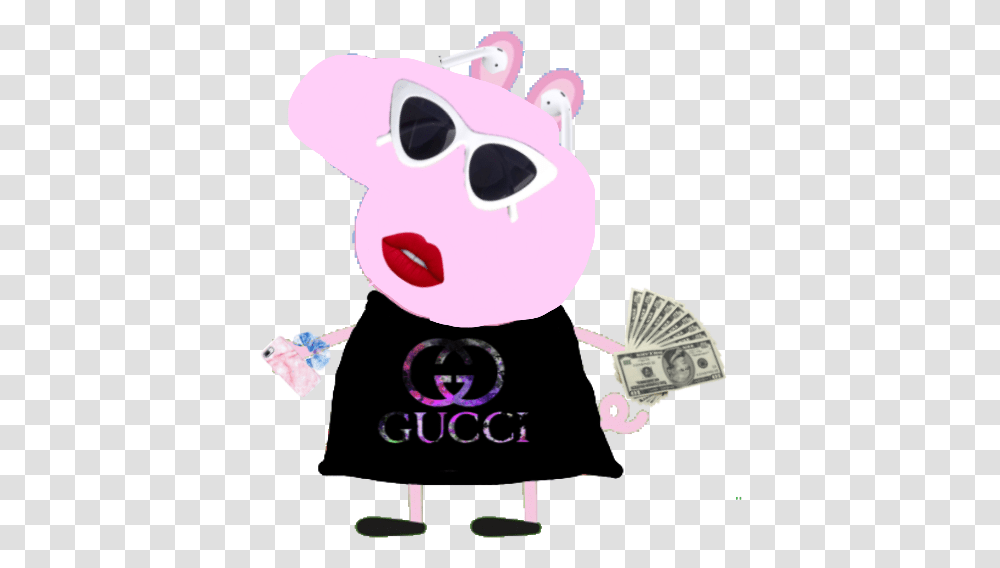Rich Peppa Pig Gucci Swedennature Gucci Peppa Pig Cartoon, Snowman, Outdoors, Paper, Performer Transparent Png