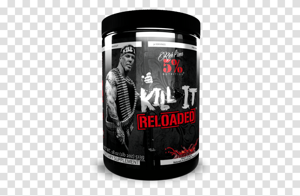 Rich Piana 5 Nutrition Kill It Reloaded, Person, Alcohol, Beverage, Beer Transparent Png