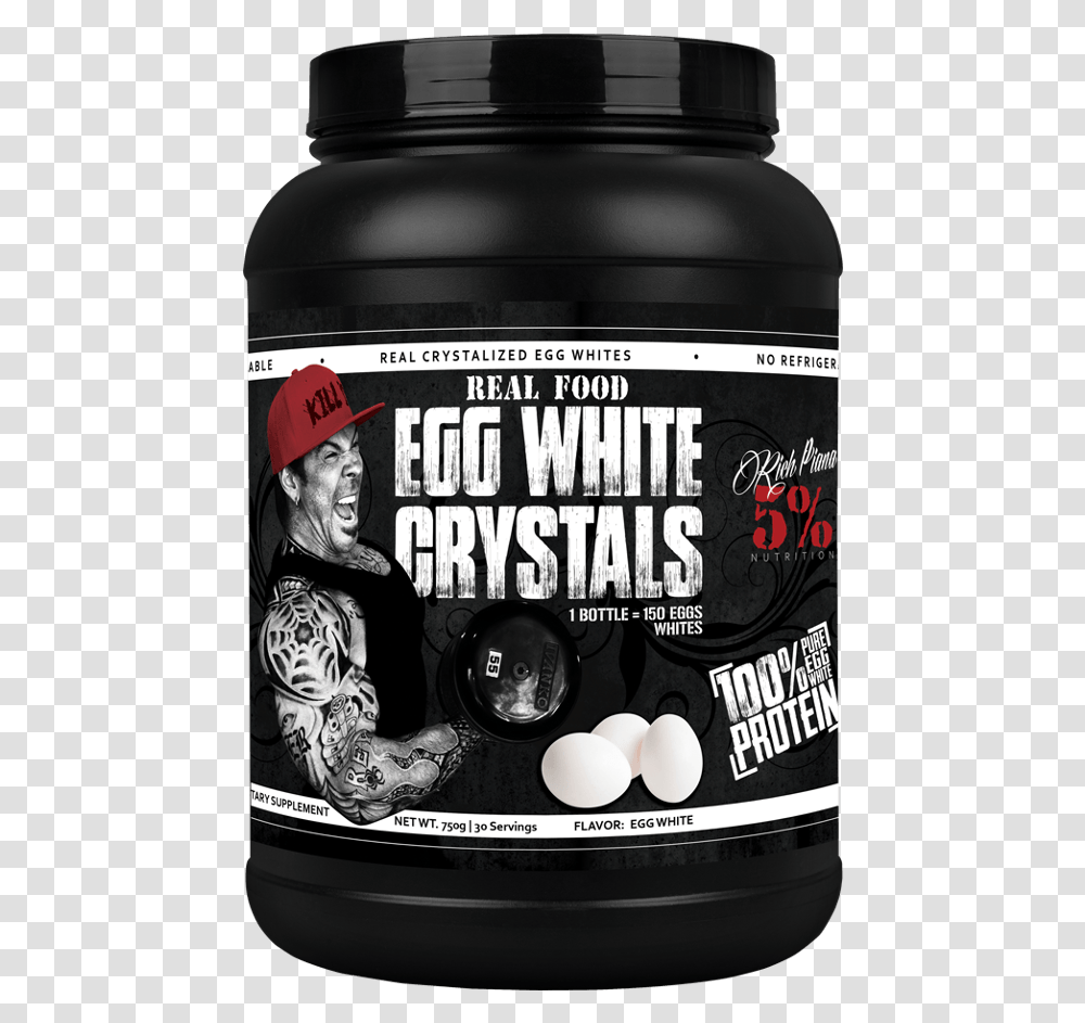 Rich Piana Egg White Crystals, Skin, Person, Human, Advertisement Transparent Png
