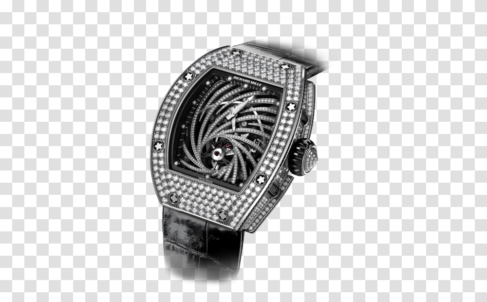 Richard Mille Tourbillon Diamond Twister, Wristwatch, Machine, Crystal, Sphere Transparent Png