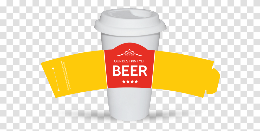 Richards Pour Beer Cup Sleeve Template Preview Blank Cup Sleeve Template, Bottle, Shaker Transparent Png