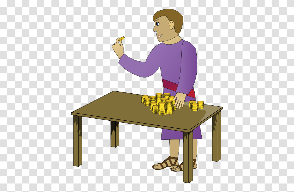 Richdad Rich Young Man Counting Clip Art Free Vector, Tabletop, Furniture, Person, Arm Transparent Png