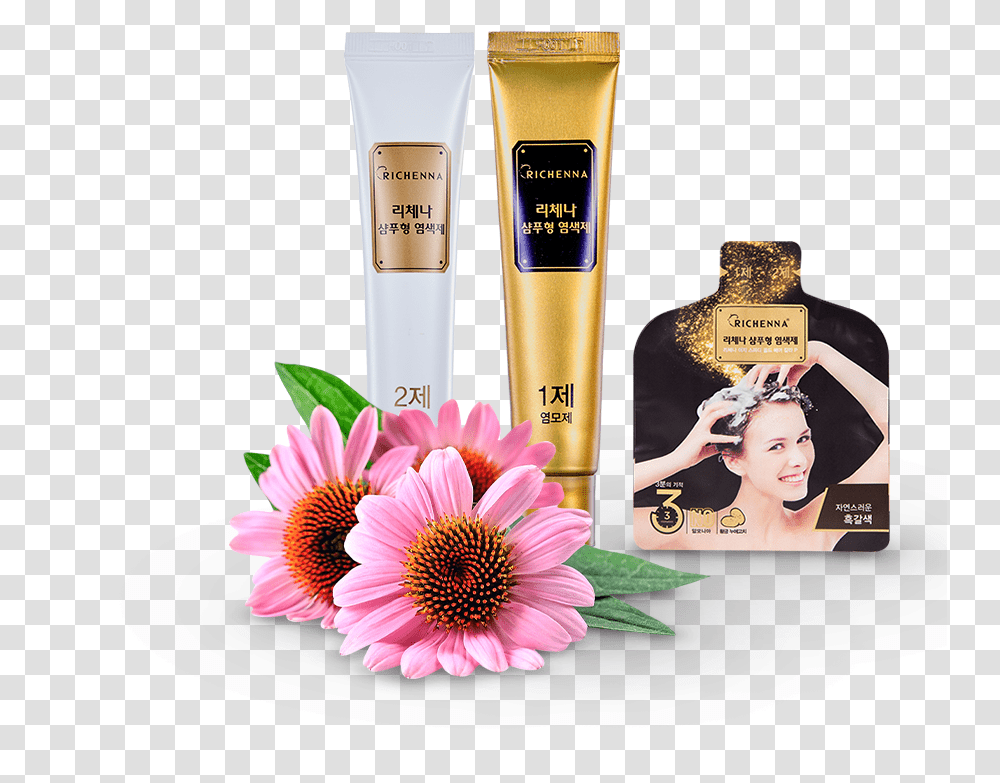 Richenna Gold Hair Color Coneflower, Bottle, Cosmetics, Person, Human Transparent Png