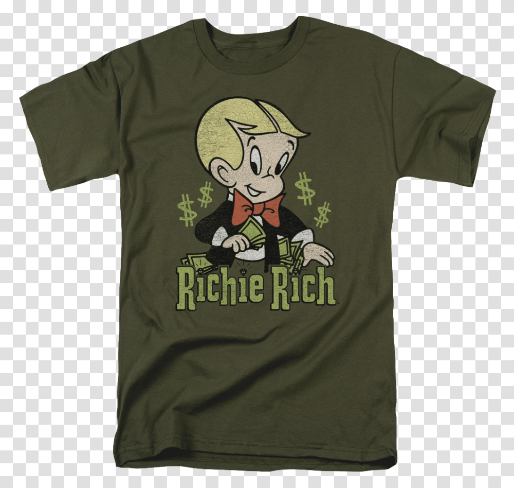 Richie Rich T Shirt Richie Rich Logo, Apparel, T-Shirt Transparent Png