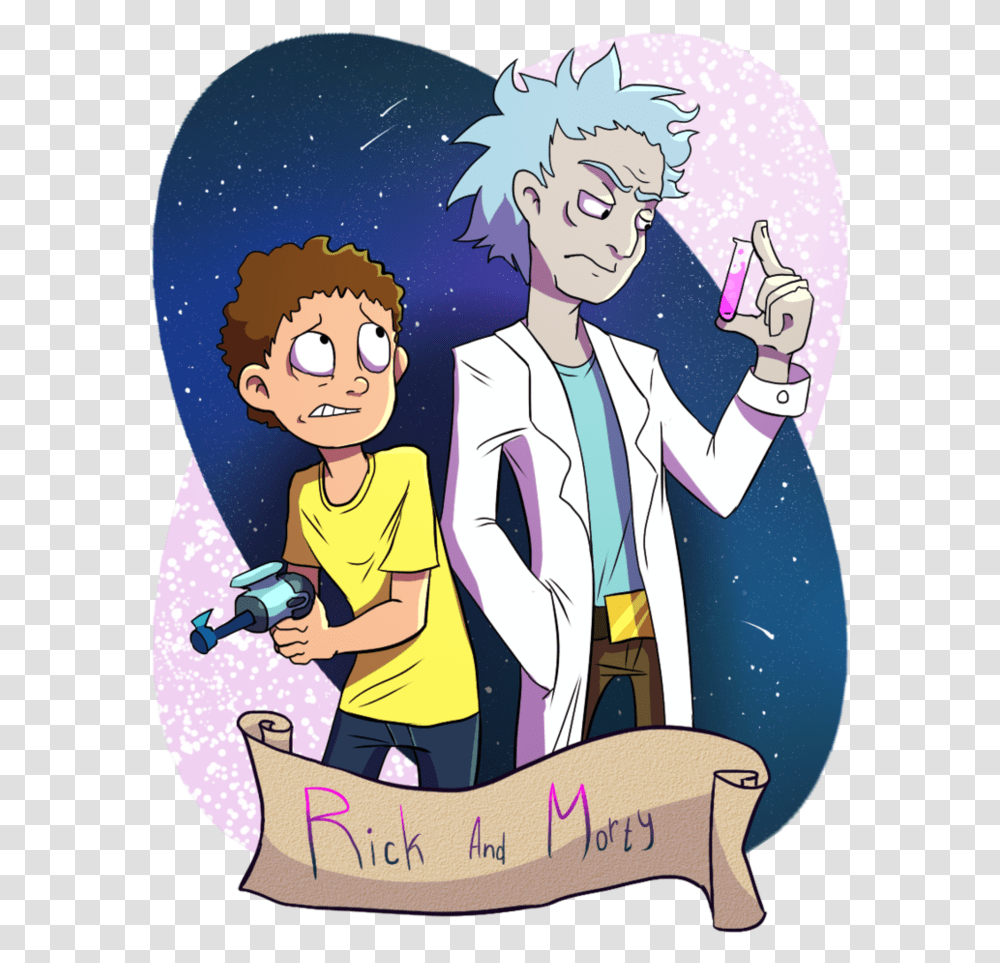 Rick And Morty Anime Version, Person, Human, Doctor, Book Transparent Png