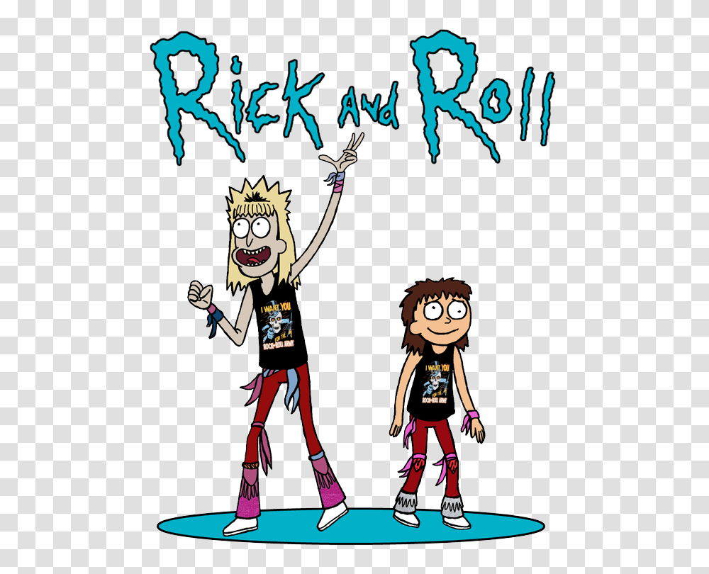 Rick And Morty As Classic Tag Team The Rock And Roll Express, Person, People, Costume, Leisure Activities Transparent Png