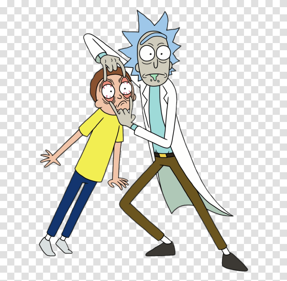 Rick And Morty Bloodshot Eyes Rick Y Morty, Comics, Book, Person, Human Transparent Png