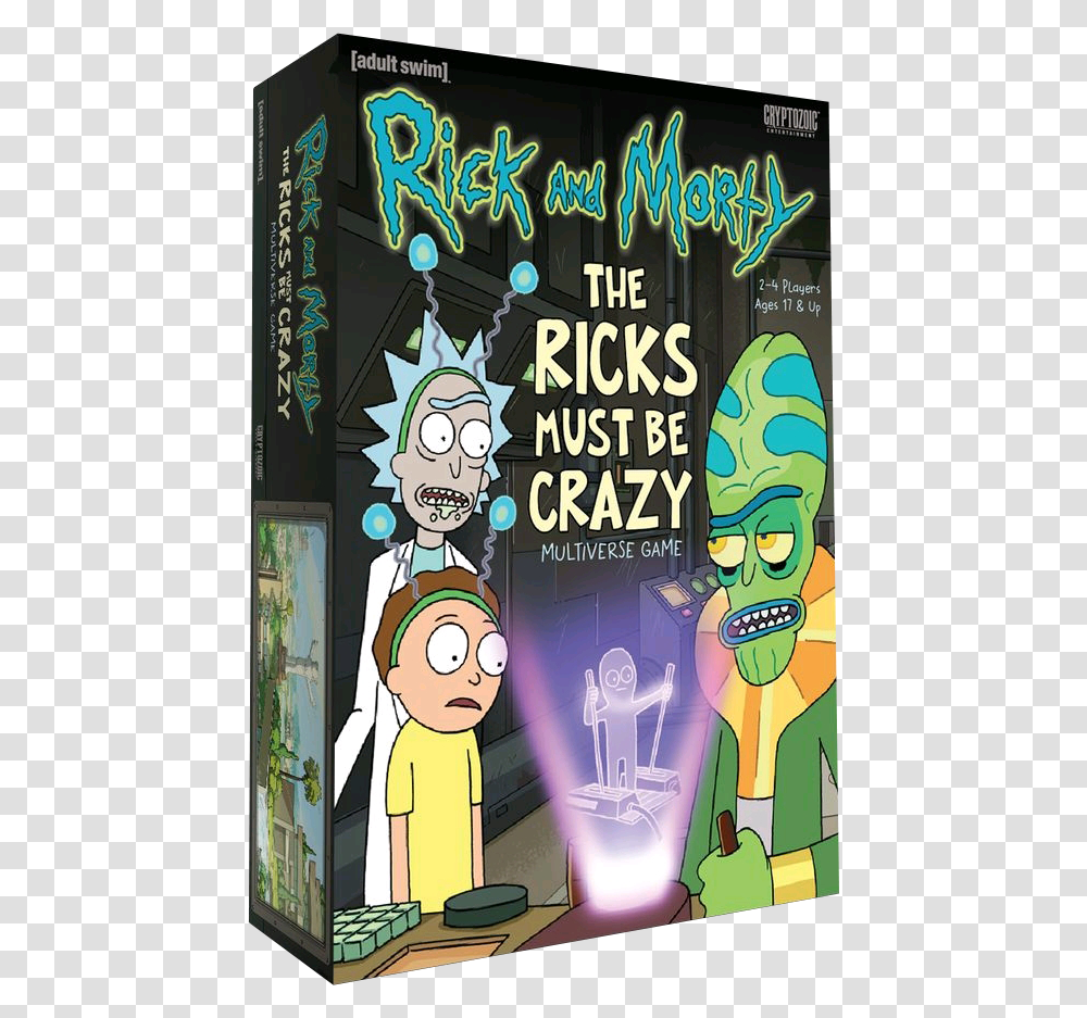 Rick And Morty Card Game The Ricks Must Be Crazy, Poster, Advertisement, Book, Comics Transparent Png