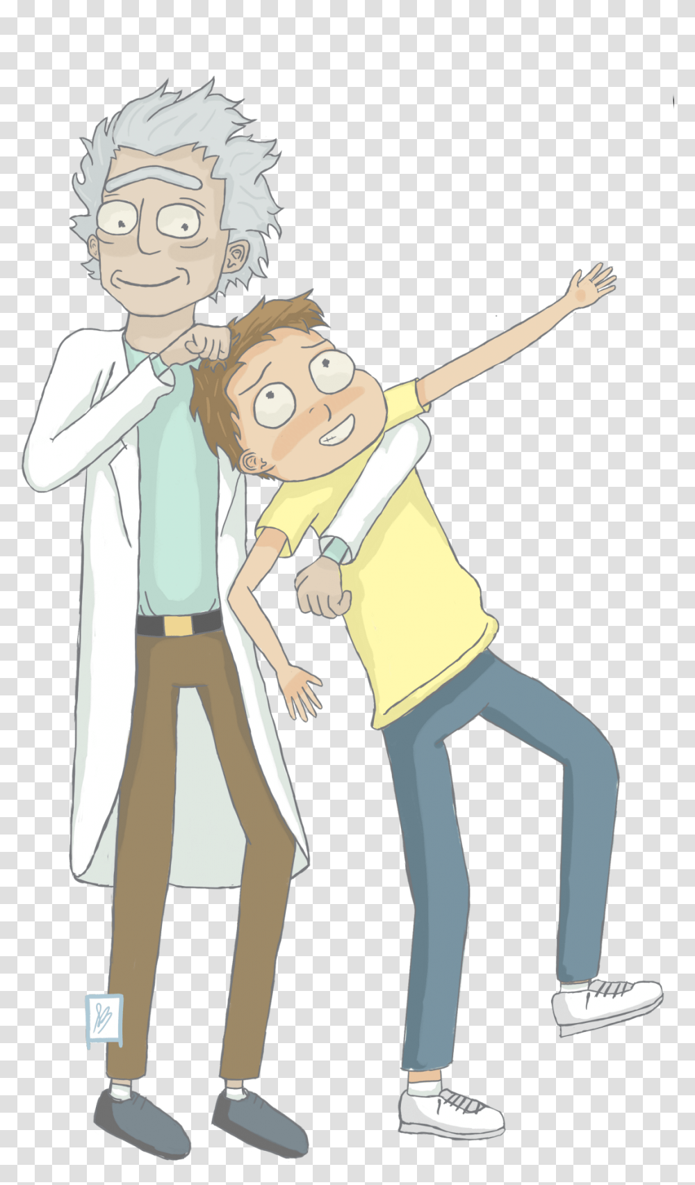 Rick And Morty Cartoon, Person, Human, Shoe, Footwear Transparent Png