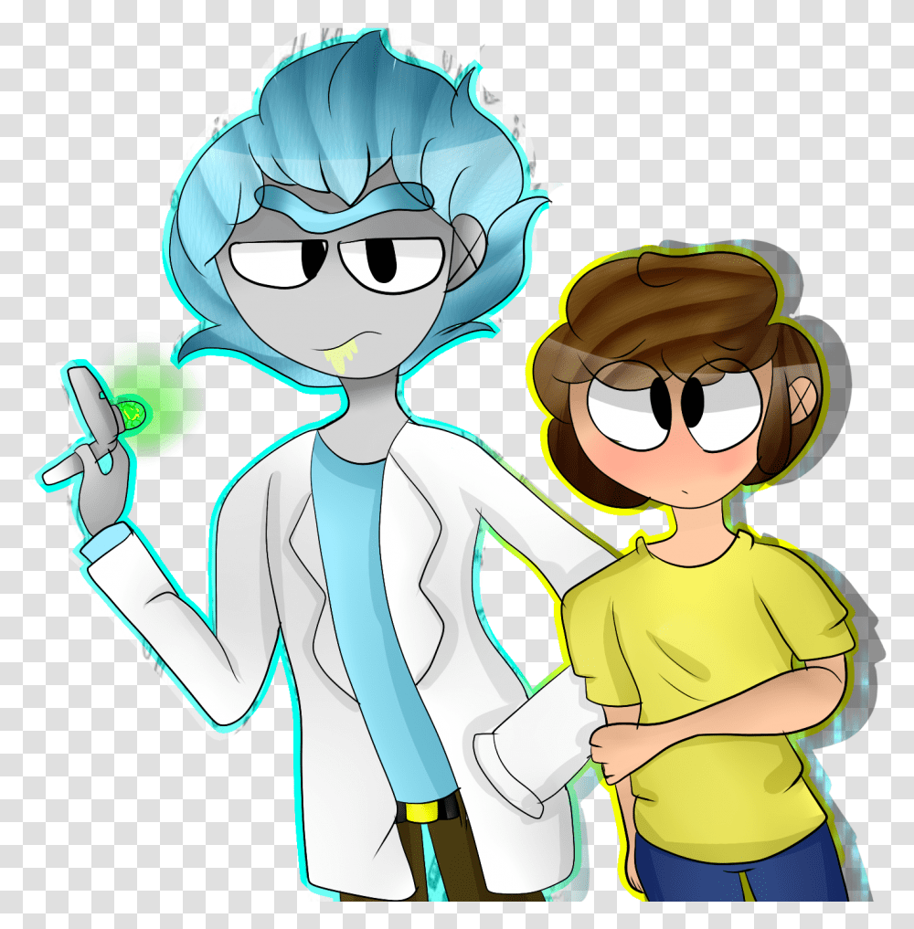 Rick And Morty Cartoon, Person, Sunglasses, Lab Coat Transparent Png