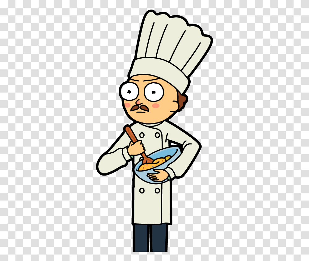 Rick And Morty Cooks, Person, Human, Chef Transparent Png