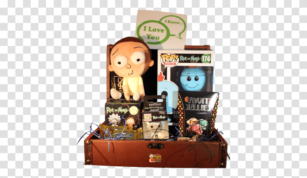 Rick And Morty Easter Basket, Figurine, Toy, Furniture, Table Transparent Png