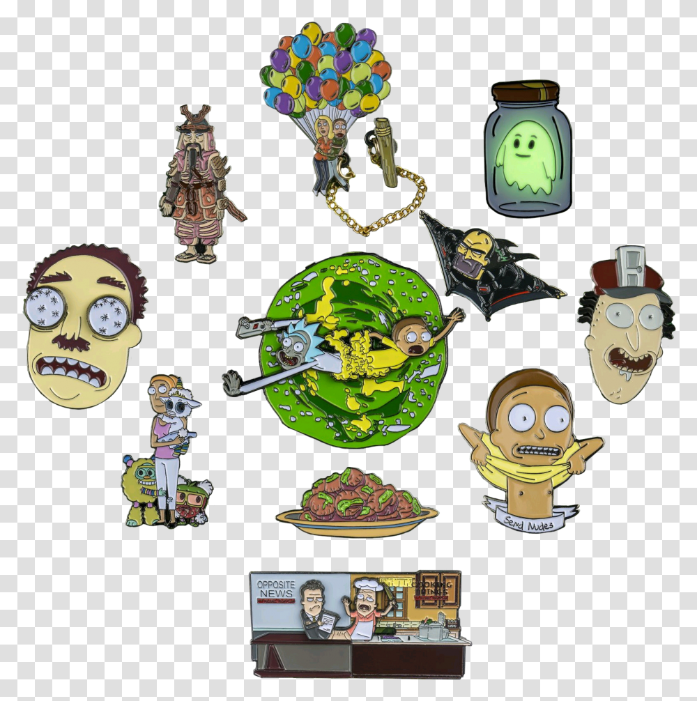 Rick And Morty Enamel Pin, Person, Wristwatch Transparent Png