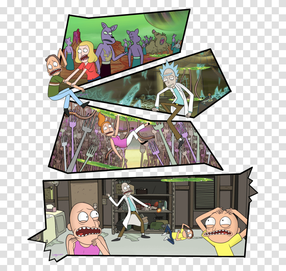 Rick And Morty Family Vacation, Comics, Book, Person, Human Transparent Png
