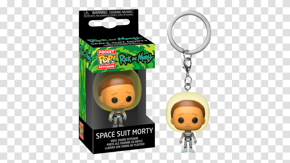 Rick And Morty Funko Pop Keychain Rick And Morty Space Suit Morty, Doll, Toy, Advertisement, Poster Transparent Png
