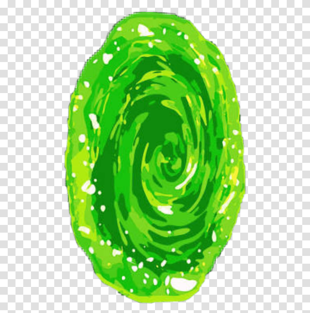 Rick And Morty Green Portal, Food, Lollipop, Candy, Plant Transparent Png
