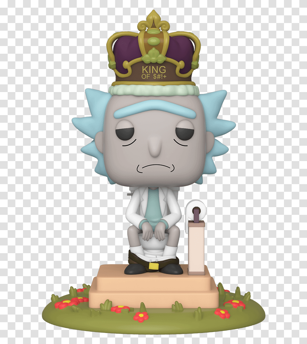 Rick And Morty King Rick Pop Deluxe Rick And Morty Season 4 Funko Pop, Figurine, Birthday Cake, Dessert, Food Transparent Png