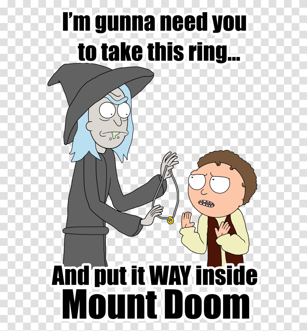 Rick And Morty Lotr, Person, Human, Poster, Advertisement Transparent Png